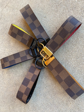 Load image into Gallery viewer, Key Fobs - Leather and Repurposed Authentic LV Damier Ebene