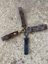 Load image into Gallery viewer, Key Chains - Leather and Repurposed Authentic LV Damier Canvas