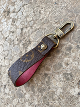 Load image into Gallery viewer, Key Chains - Leather and Authentic Repurposed LV Canvas