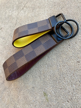 Load image into Gallery viewer, Key Fobs - Leather and Repurposed Authentic LV Damier Ebene