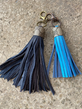 Load image into Gallery viewer, Leather Tassels - Leather and Repurposed Gucci