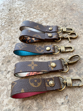 Load image into Gallery viewer, Key Chains - Leather and Authentic Repurposed LV Canvas