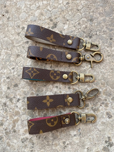 Load image into Gallery viewer, Key Chains - Leather and Authentic Repurposed LV Canvas