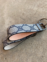 Load image into Gallery viewer, Key Fobs - Leather and Repurposed Authentic Vintage Blue/Navy Gucci