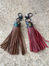 Load image into Gallery viewer, Leather Tassels - Leather and Repurposed LV Multi Colored