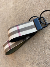 Load image into Gallery viewer, Key Fobs - Leather and Repurposed Authentic Burberry