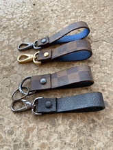 Load image into Gallery viewer, Key Chains - Leather and Repurposed Authentic LV Damier Canvas