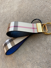 Load image into Gallery viewer, Key Fobs - Leather and Repurposed Authentic Burberry