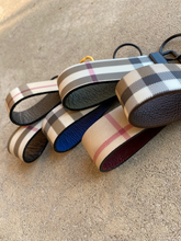 Load image into Gallery viewer, Key Fobs - Leather and Repurposed Authentic Burberry