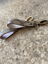 Load image into Gallery viewer, Key Chains - Leather and Repurposed Authentic Vintage Gucci Canvas