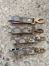 Load image into Gallery viewer, Key Chains - Leather and Repurposed Authentic Vintage Gucci Canvas