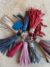 Load image into Gallery viewer, Leather Tassels with Unique Repurposed Charms