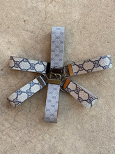 Load image into Gallery viewer, Key Fobs - Leather and Repurposed Authentic Vintage Blue/Navy Gucci