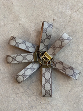 Load image into Gallery viewer, Key Fobs - Leather and Repurposed Authentic GG Vintage Brown Canvas