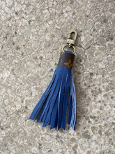 Load image into Gallery viewer, Leather Tassels - Leather with Repurposed LV Canvas