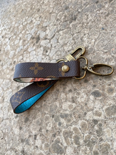 Load image into Gallery viewer, Key Chains - Leather and Authentic Repurposed LV Canvas