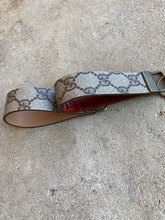 Load image into Gallery viewer, Key Fobs - Leather and Repurposed Authentic GG Vintage Brown Canvas
