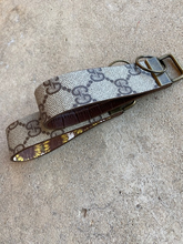 Load image into Gallery viewer, Key Fobs - Leather and Repurposed Authentic GG Vintage Brown Canvas
