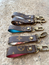 Load image into Gallery viewer, Key Chains - Leather and Authentic Repurposed LV Canvas
