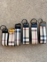 Load image into Gallery viewer, Key Fobs - Leather and Repurposed Authentic Burberry
